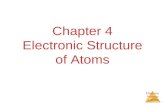 Electronic Structure of Atoms Chapter 4 Electronic Structure of Atoms.