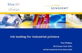 Tim Phillips IMI Europe Tech Talks InPrint Industrial Print Show 2015 Ink testing for industrial printers.