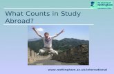 Www.nottingham.ac.uk/international What Counts in Study Abroad?