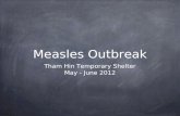 Measles Outbreak Tham Hin Temporary Shelter May - June 2012.