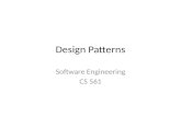 Design Patterns Software Engineering CS 561. Last Time Introduced design patterns Abstraction-Occurrence General Hierarchy Player-Role.
