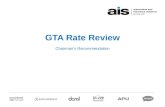 GTA Rate Review Chairman’s Recommendation. The Chairman has opined… 2.