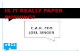 IS IT REALLY PAPER PUSHING? #BC15 C.A.R. CEO JOEL SINGER.