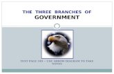 THE THREE BRANCHES OF GOVERNMENT TEXT PAGE 349 ~ USE ARROW DIAGRAM TO TAKE NOTES.