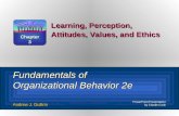 Learning, Perception, Attitudes, Values, and Ethics Fundamentals of Organizational Behavior 2e Andrew J. DuBrin PowerPoint Presentation by Charlie Cook.