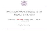 2012/11/14IMC12@Boston1 Detecting Prefix Hijackings in the Internet with Argus Xingang Shi Yang Xiang Zhiliang Wang Xia Yin Jianping Wu Tsinghua University.