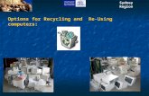 Options for Recycling and Re-Using computers: Sydney Region.