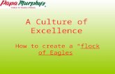 A Culture of Excellence How to create a “flock of Eagles”