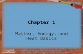 Chapter 1 Matter, Energy, and Heat Basics. 2 Matter Any substance that has weight, mass, and occupies space. Called an element when in the form of only.
