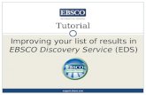 Tutorial Improving your list of results in EBSCO Discovery Service (EDS) support.ebsco.com.