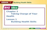 Chapter 2 Taking Charge of Your Health Lesson 1 Building Health Skills.