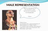 MALE REPRESENTATION “We’re designed to be hunters and we’re in a society of shopping” - Tyler Objectives: To analyse the representation of Masculinity.