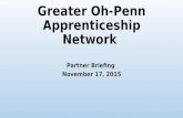 Greater Oh-Penn Apprenticeship Network Partner Briefing November 17, 2015.