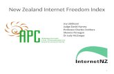 New Zealand Internet Freedom Index 1 Joy Liddicoat Judge David Harvey Professor Charles Crothers Shawna Finnegan Dr Judy McGregor.