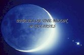 PHASES OF THE MOON & ECLIPSES. PHASES OF THE MOON The lunar cycle is approximately 29.5 days in length. The appearance of the Moon during the different.