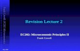 Frank Cowell: EC202 Microeconomics Revision Lecture 2 EC202: Microeconomic Principles II Frank Cowell May 2008.