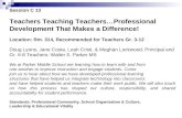 Session C 13 Teachers Teaching Teachers…Professional Development That Makes a Difference! Location: Rm. 314, Recommended for Teachers Gr. 3-12 Doug Lyons,
