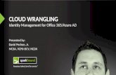 CLOUD WRANGLING Identity Management for Office 365/Azure AD Presented by: David Pechon, Jr. MCSA, VCP6-DCV, NCDA.