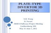 P LATE -T YPE D IVERTOR 3D P RINTING X.R. Wang D. Navaei ARIES-Pathways Project Meeting Gaithersburg, MD May 31-June 1, 2012.