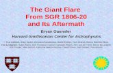 The Giant Flare From SGR 1806-20 and Its Aftermath Bryan Gaensler Harvard-Smithsonian Center for Astrophysics + Yosi Gelfand, Greg Taylor, Chryssa Kouveliotou,