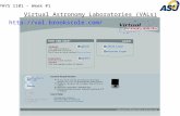 Http://val.brookscole.com/ PHYS 1101 – Week #1 Virtual Astronomy Laboratories (VALs)
