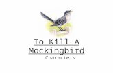 To Kill A Mockingbird Characters. Scout Real name= Jean Louise Finch Narrator and protagonist of the novel Lives with her father and brother and their.