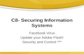 C8- Securing Information Systems Facebook Virus Update your Adobe Flash! Security and Control ***