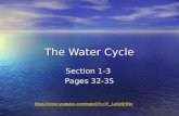 The Water Cycle Section 1-3 Pages 32-35 .
