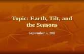 Topic: Earth, Tilt, and the Seasons September 6, 20ll.