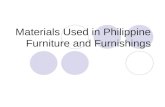 Materials Used in Philippine Furniture and Furnishings.