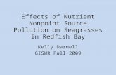 Effects of Nutrient Nonpoint Source Pollution on Seagrasses in Redfish Bay Kelly Darnell GISWR Fall 2009.