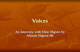 Voices An interview with Elsie Higson by Alistair HIgson 9B.