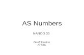 AS Numbers NANOG 35 Geoff Huston APNIC. Current AS Number Status.
