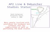 AP2 Line & Debuncher Studies Status Keith Gollwitzer Antiproton Source January 9, 2006 Many people involved with providing the hardware and software that.