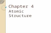 Chapter 4 Atomic Structure Theories about matter were based on the ideas of Greek philosophers: Democritus (400 B.C. ) – coins the term “atom” saying.