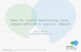 Click to edit Master subtitle style How to start measuring your organisation’s social impact Paul Henry Inspire2Enterprise.