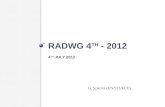 RADWG 4 TH - 2012 4 TH JULY 2012 G. Spiezia (EN/STI/ECE)