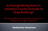 Katherine Swanson. Bullying has always concerned me Personal experience with bullies Apathetic authority figures in my schooling career.