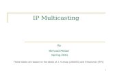 1 IP Multicasting By Behzad Akbari Spring 2011 These slides are based on the slides of J. Kurose (UMASS) and Shivkumar (RPI)