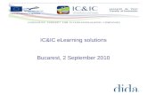 IC&IC eLearning solutions Bucarest, 2 September 2010.