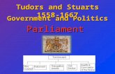 Tudors and Stuarts 1558-1667 Government and Politics Parliament.