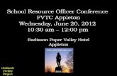 Oshkosh Civility Project School Resource Officer Conference FVTC Appleton Wednesday, June 20, 2012 10:30 am – 12:00 pm Radisson Paper Valley Hotel Appleton.