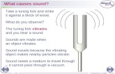 1 of 40© Boardworks Ltd 2008 What causes sound? The tuning fork vibrates and you hear a sound. Sounds are made when an object vibrates. Take a tuning fork.