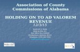 Association of County Commissions of Alabama HOLDING ON TO AD VALOREM REVENUE 12/3/15 Kendrick E. Webb Webb & Eley, P.C. Post Office Box 240909 Montgomery,