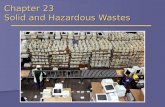 Chapter 23 Solid and Hazardous Wastes. Types of Solid Waste  Municipal solid waste (MSW)  Relatively small portion of waste produced  Non-municipal.
