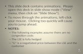 This slide deck contains animations. Please open this deck in slide show mode (“View” menu, then click on “Slide Show”). To move through the animations,