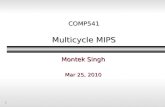 1 COMP541 Multicycle MIPS Montek Singh Mar 25, 2010.