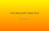 VOCABULARY PRACTICE BILL WONG. VOCABULARY JEOPARDY DefinitionSentencesSynonymsAntonymsNoun, Verb, Adjective or Adverb Sentence Completion 10 20 30 40.