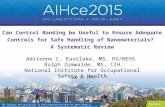 #aihce Can Control Banding be Useful to Ensure Adequate Controls for Safe Handling of Nanomaterials? A Systematic Review June 3, 2015 The findings and.