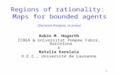 1 Regions of rationality: Maps for bounded agents (Decision Analysis, in press) Robin M. Hogarth ICREA & Universitat Pompeu Fabra, Barcelona & Natalia.